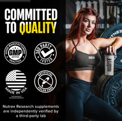 Nutrex Research en ambiente de gimnasio apoyando la rutina deportiva