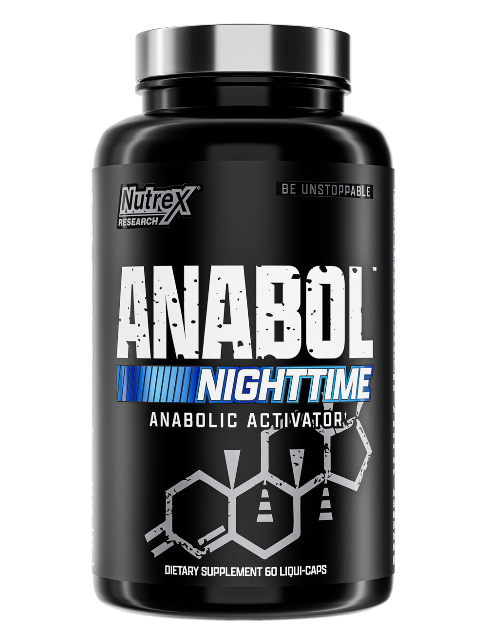 Nutrex Research Anabol PM frente del envase mostrando 60 cápsulas y conveniencia