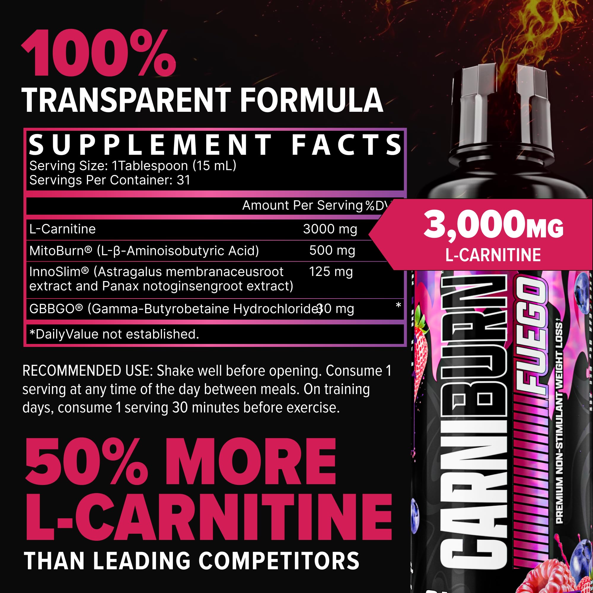 Nutrex Carniburn shot antes de entrenar para energía sin estimulantes