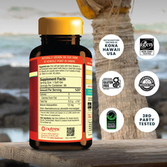 Nutrex Hawaii primer plano de cápsulas para ver textura y pureza