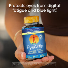 Nutrex Hawaii EyeAstin primer plano de textura de cápsula para absorción eficaz
