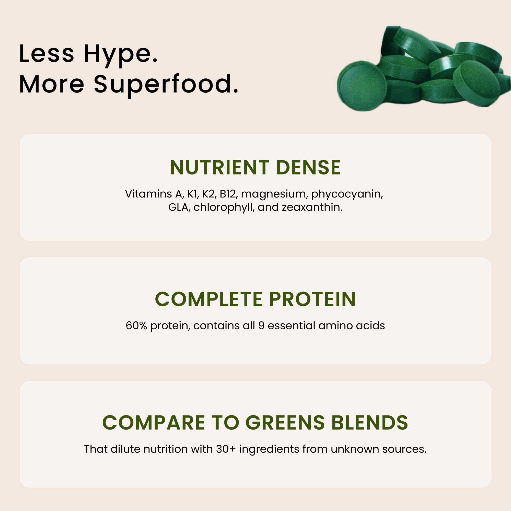 Nutrex Hawaii etiqueta con información de origen hawaiano y garantía de pruebas
