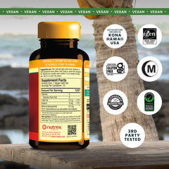Nutrex Hawaii primer plano de softgel que muestra textura y absorción óptima