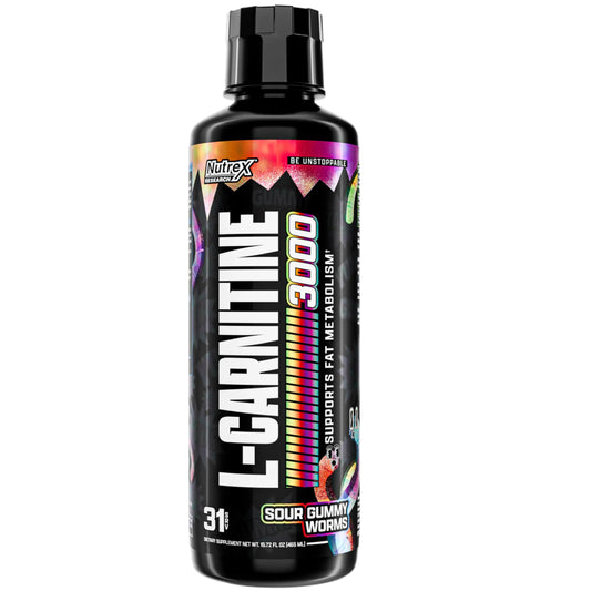 Nutrex Research botella frontal mostrando etiqueta y 31 servicios, visual comercial
