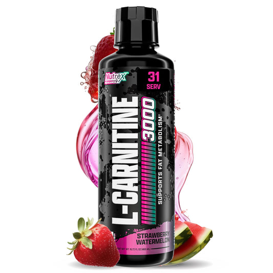 Nutrex Research botella frontal mostrando etiqueta y beneficio de energía