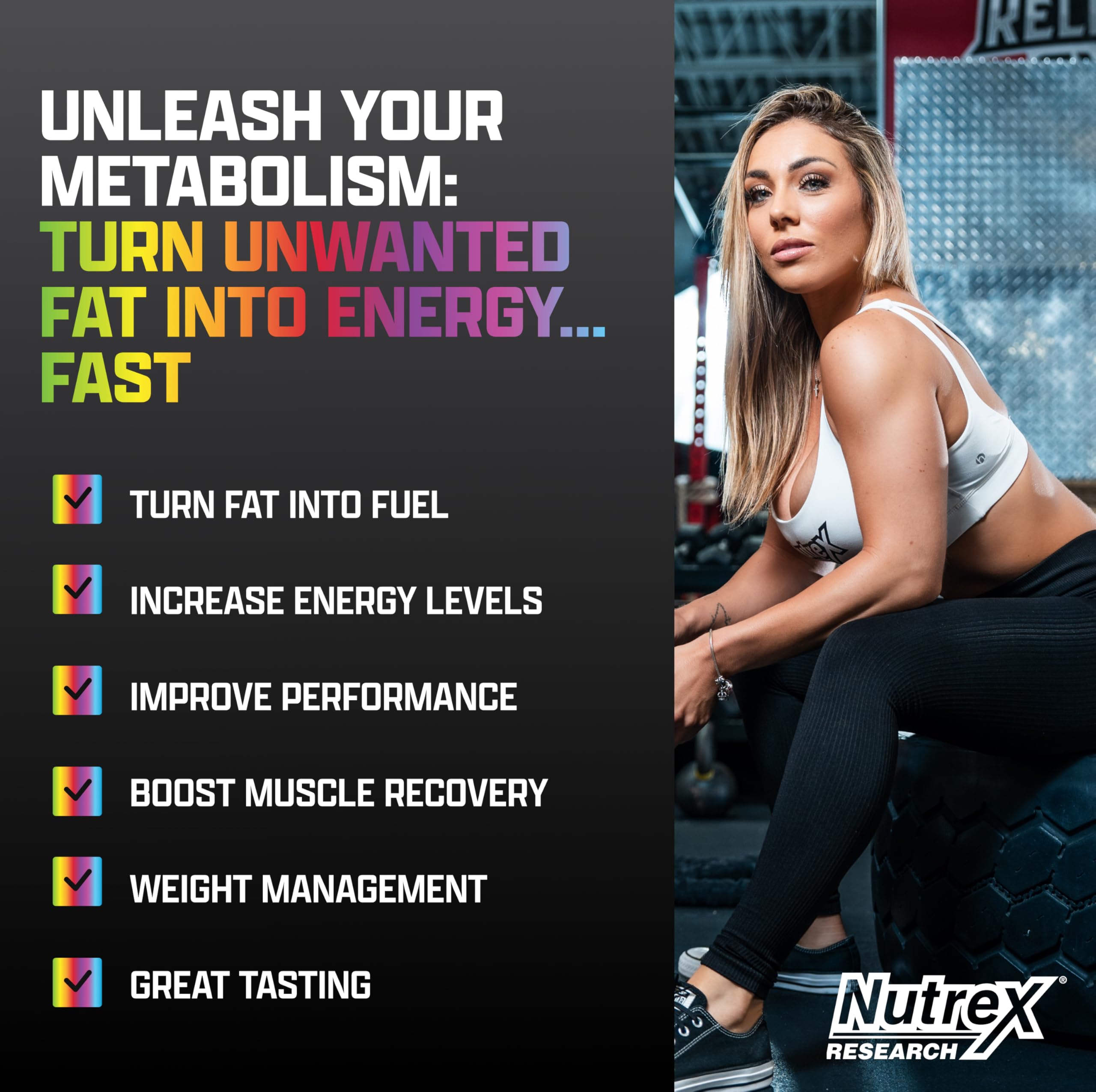 Nutrex Research detalle de etiqueta con información de 3,000 mg por servicio, transparencia