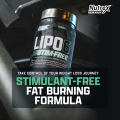 Nutrex Research LIPO SIX detalle de la etiqueta con ingredientes clave y lectura fácil