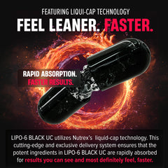 Nutrex Lipo-6 Black suplemento en uso durante entrenamiento para energía sostenida