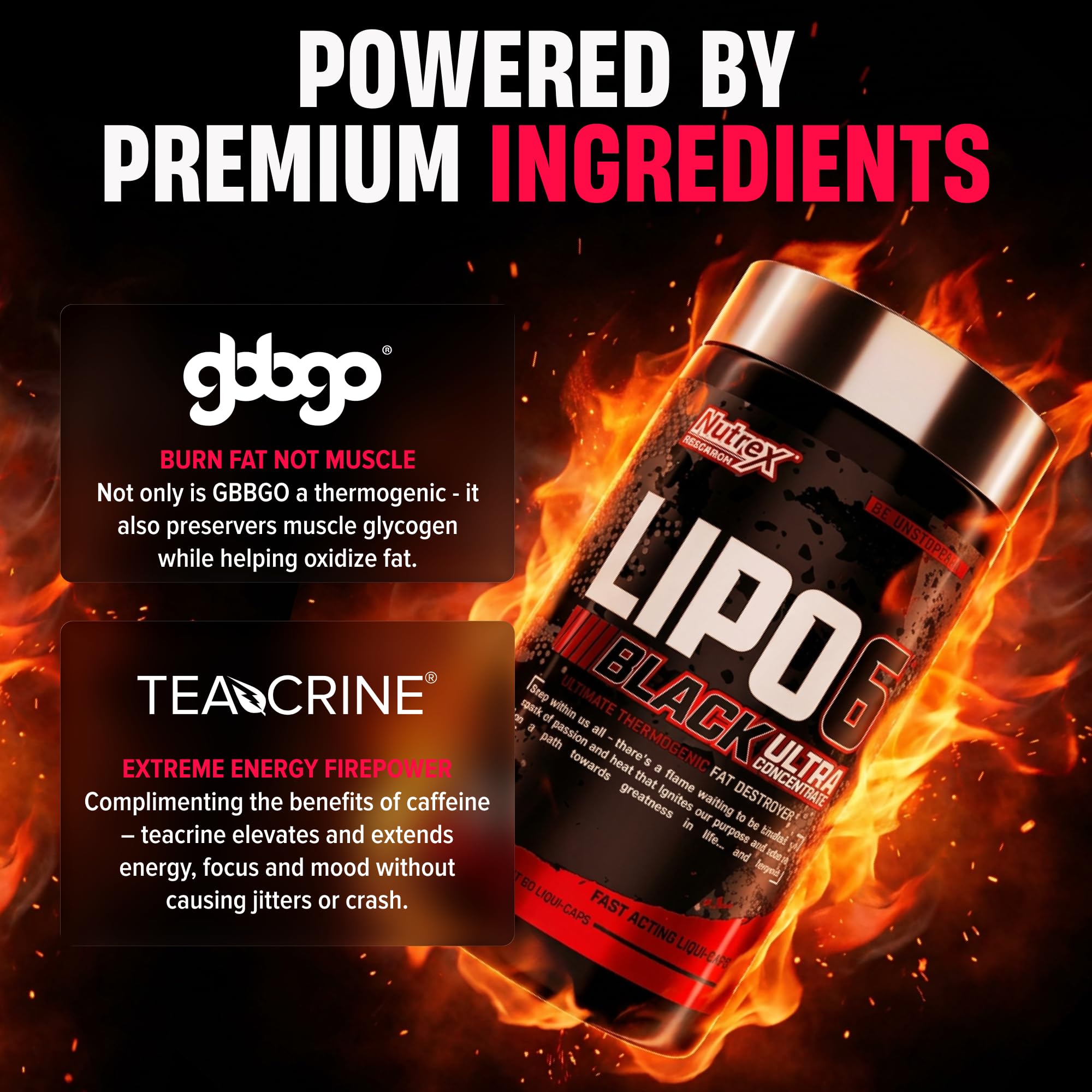 Nutrex Lipo-6 Black etiqueta con ingredientes que ayuda a entender la fórmula