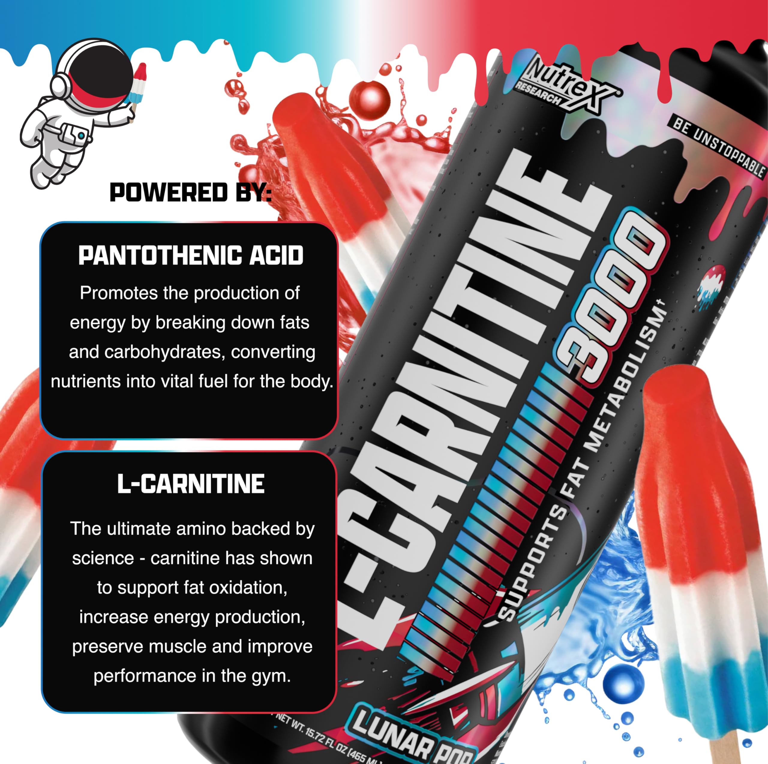 Nutrex Research servido en vaso para visualizar la porción de 3.000 mg por toma