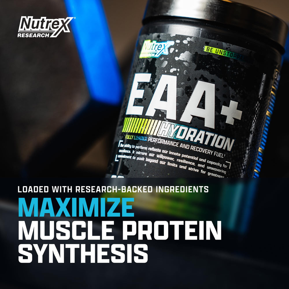 Nutrex Research mezcla disuelta en vaso, hidratación y sabor refrescante