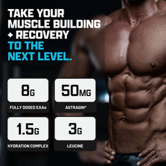 Nutrex Research etiqueta con lista de EAAs, BCAA y minerales visibles