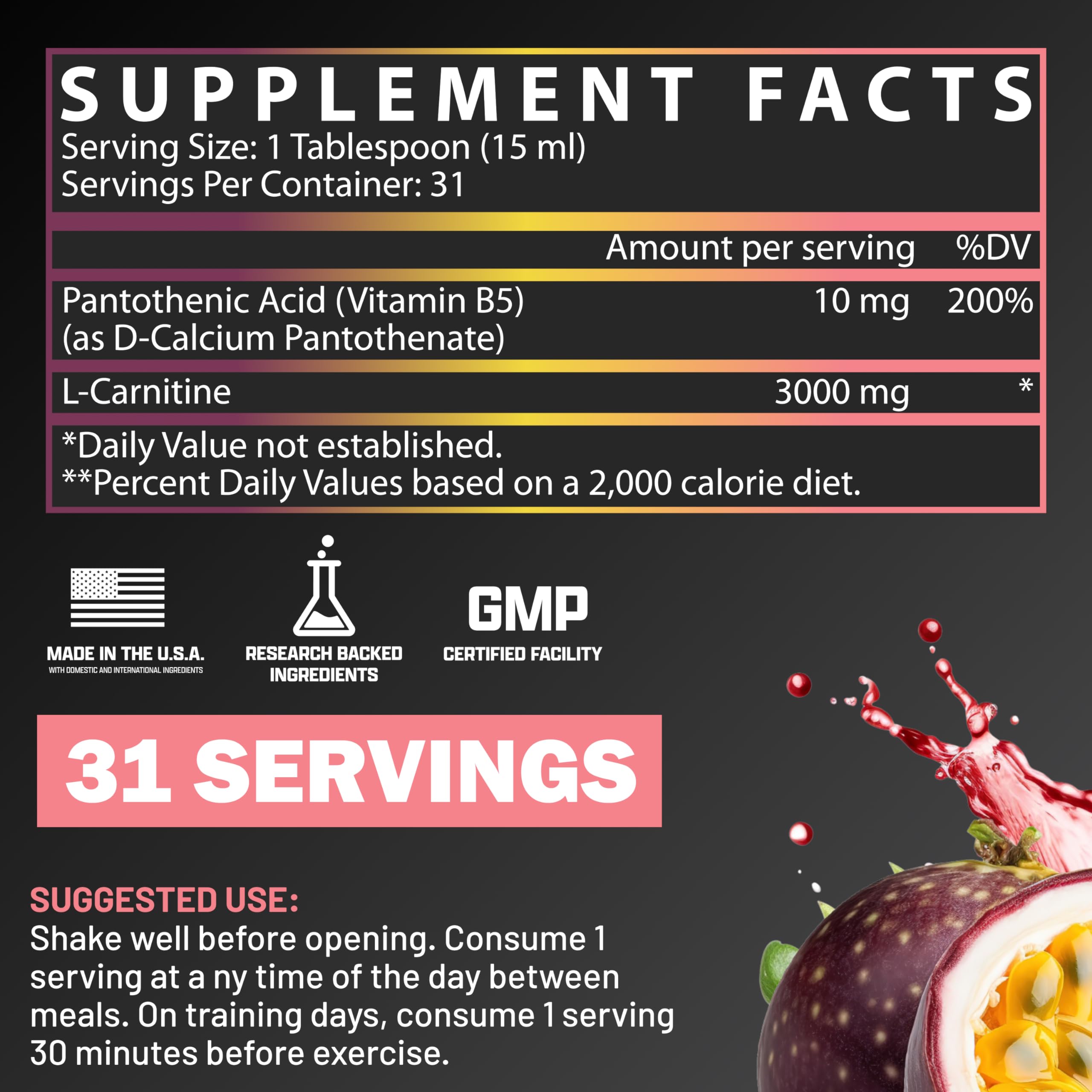 Nutrex Research etiqueta nutricional clara con ingredientes totalmente declarados