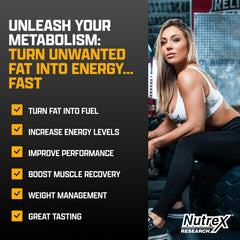 Nutrex Research L Carnitine enfoque en etiqueta para ver información nutricional
