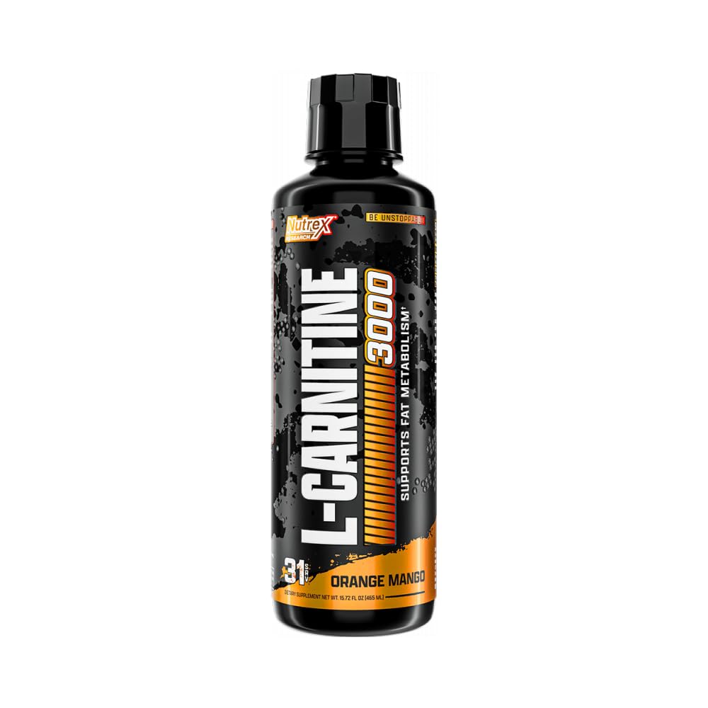 Nutrex Research L Carnitine en vaso listo para beber antes de entrenar