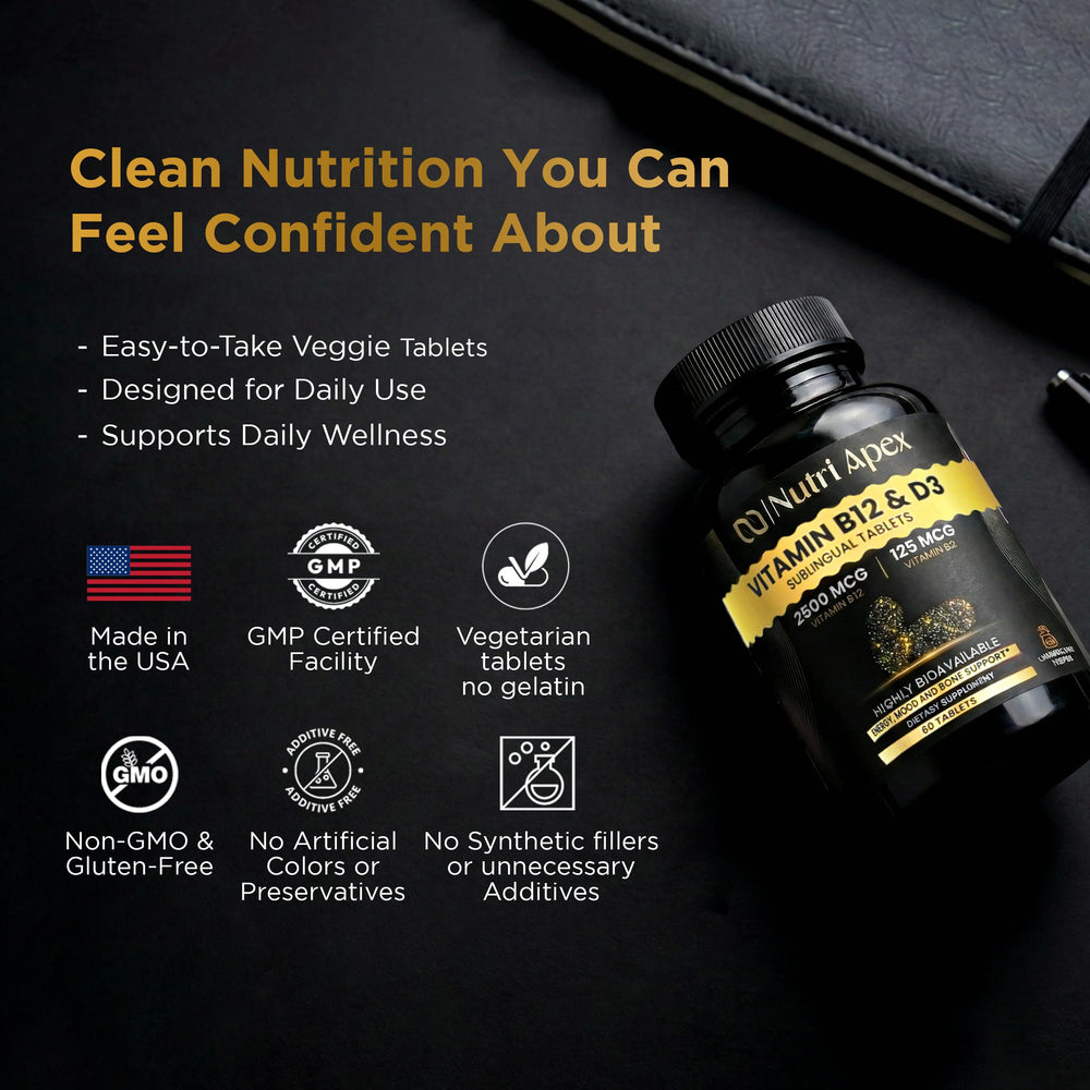 Nutri Apex envase abierto con 60 tabletas para suministro de dos meses