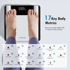 NUTRI FIT primer plano de electrodos para mediciones corporales precisas