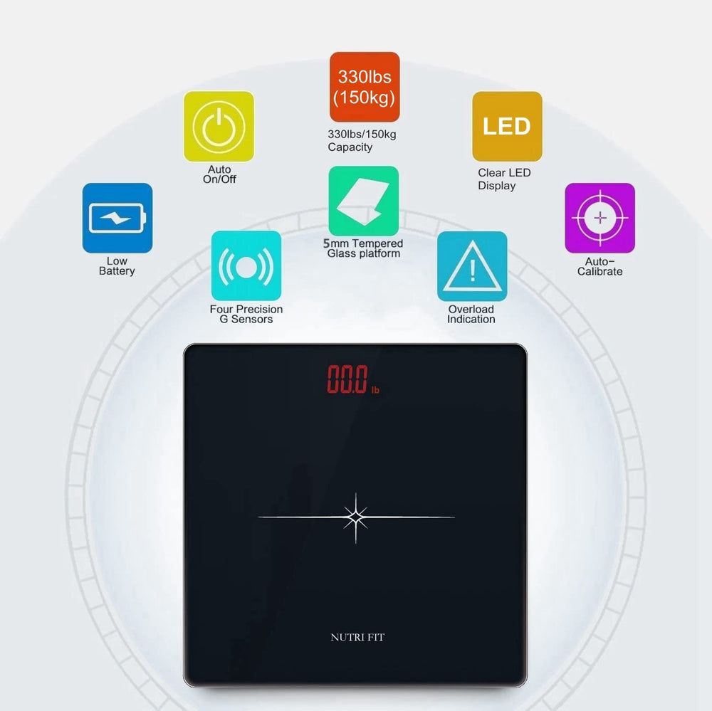NUTRI FIT pantalla LED iluminada con números grandes para fácil lectura