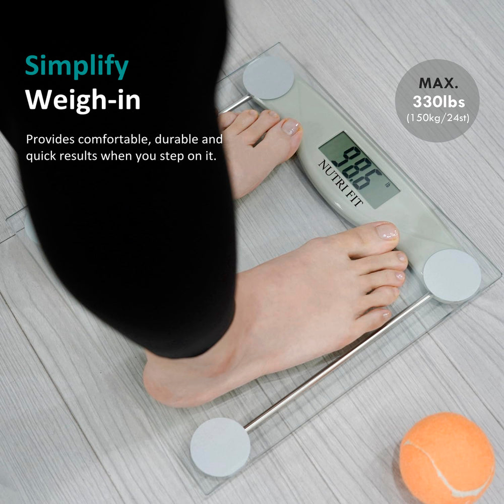 NUTRI FIT detalle del vidrio templado de 5 mm, resistente y seguro