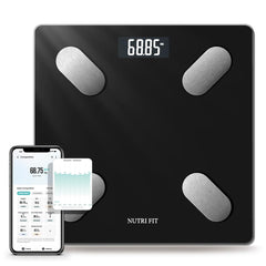 NUTRI FIT vista frontal de la báscula con diseño compacto y moderno