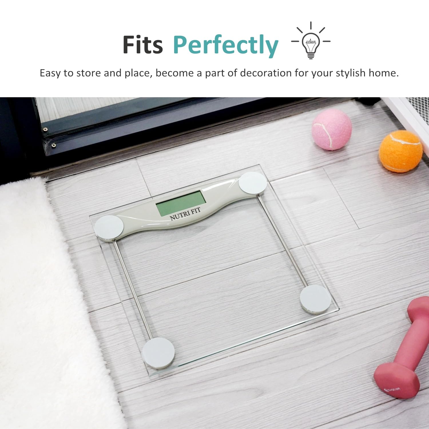 NUTRI FIT pantalla LCD con números grandes para lecturas rápidas