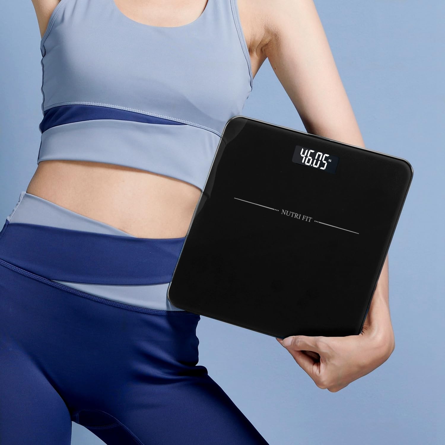 NUTRI FIT pantalla LCD retroiluminada con lectura clara que facilita seguimiento
