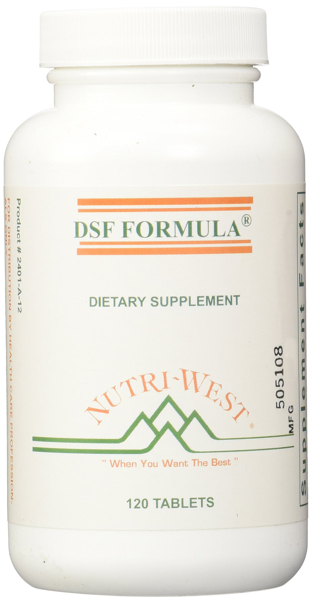 Nutri-West frasco frontal mostrando 120 tabletas y comodidad de almacenamiento