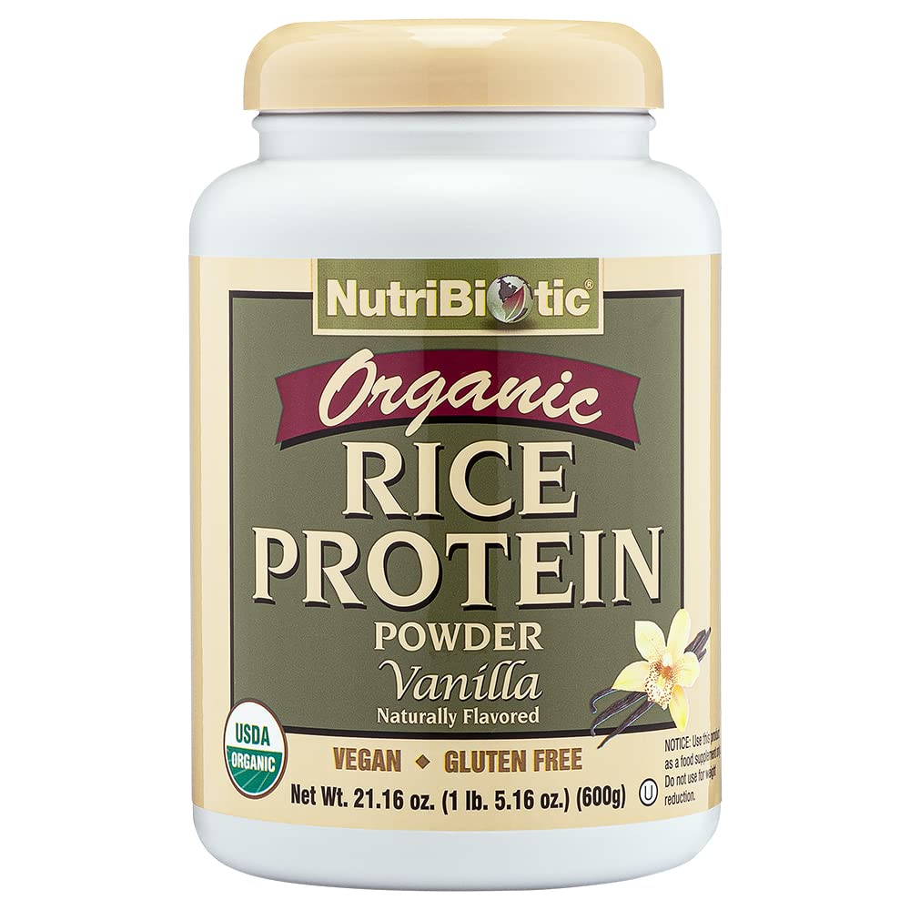 NutriBiotic envase frontal mostrando la proteína de arroz y su pureza