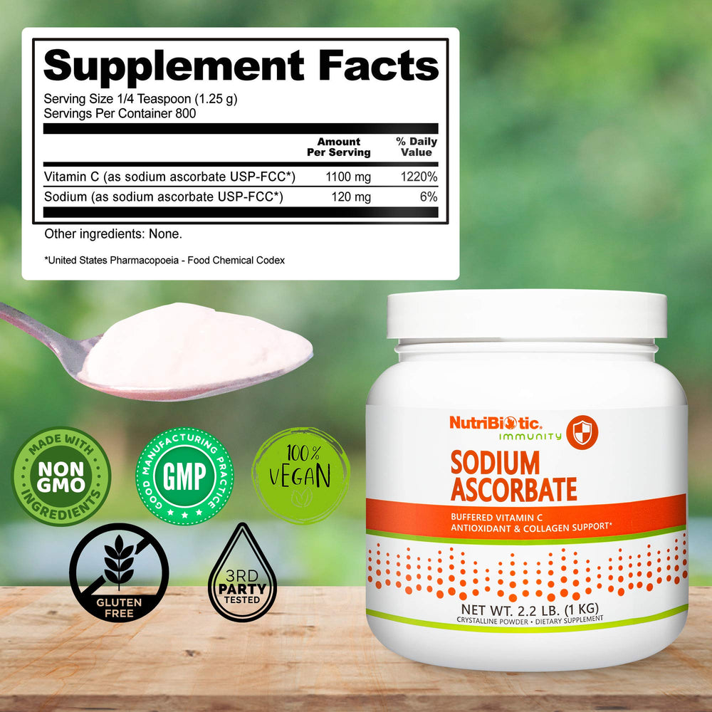 NutriBiotic etiqueta con información nutricional y uso seguro