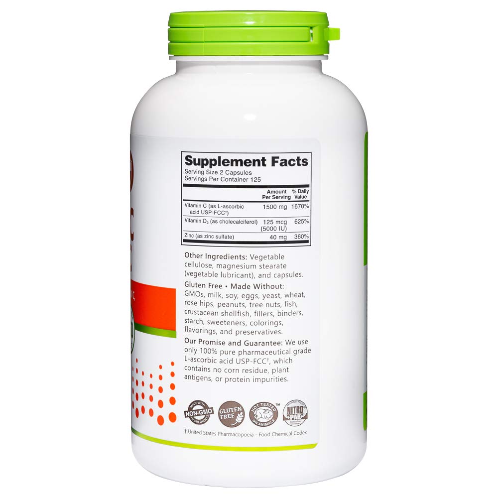 NutriBiotic etiqueta con lista de ingredientes, resaltando pureza y ausencia de alérgenos
