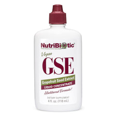 NutriBiotic GSE vista frontal botella, confianza de la marca