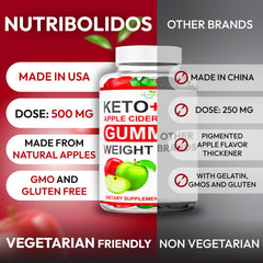 Etiqueta Nutribolidos con lista de ingredientes y sellos de calidad