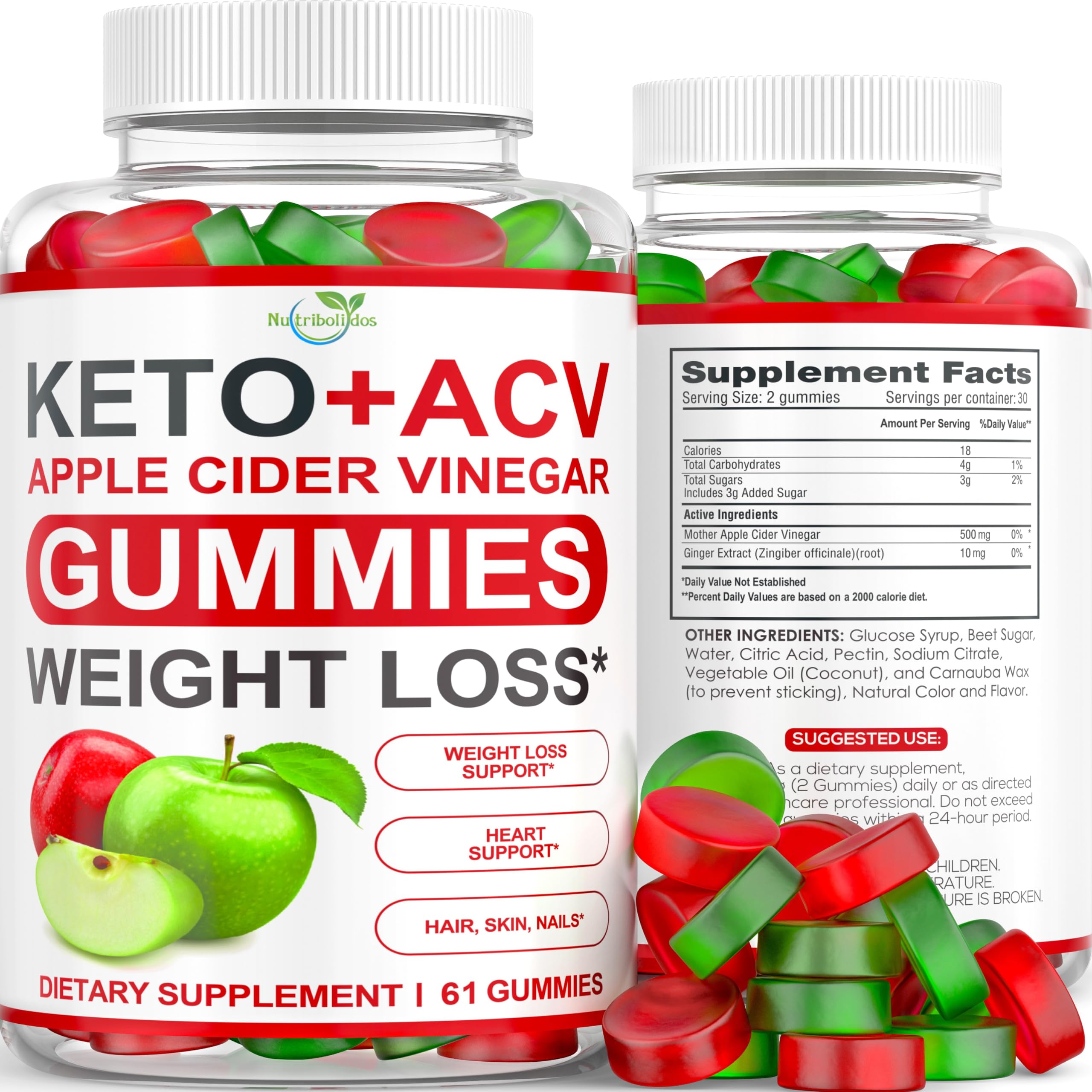 Nutribolidos frasco frontal mostrando etiqueta y beneficios keto