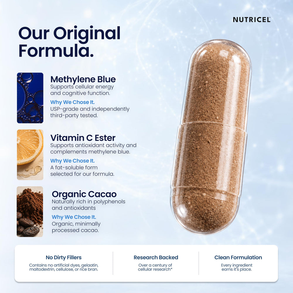Nutricel comparación de cápsula para visualizar tamaño real