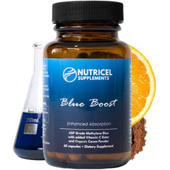 Nutricel frasco frontal de cápsulas 60 ct mostrando diseño y sello NSF