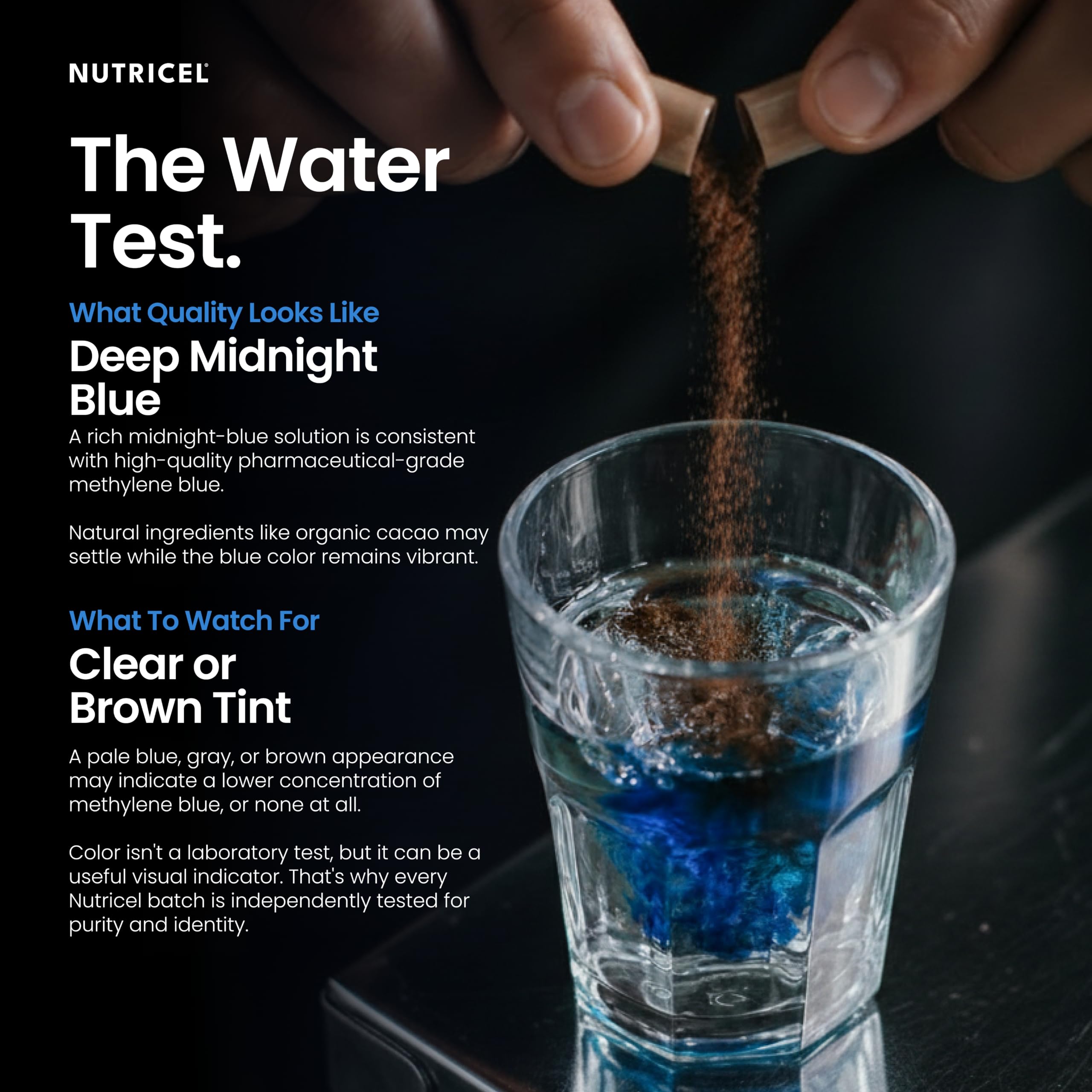 Nutricel representación de vitamina C éster y cacao orgánico en fórmula