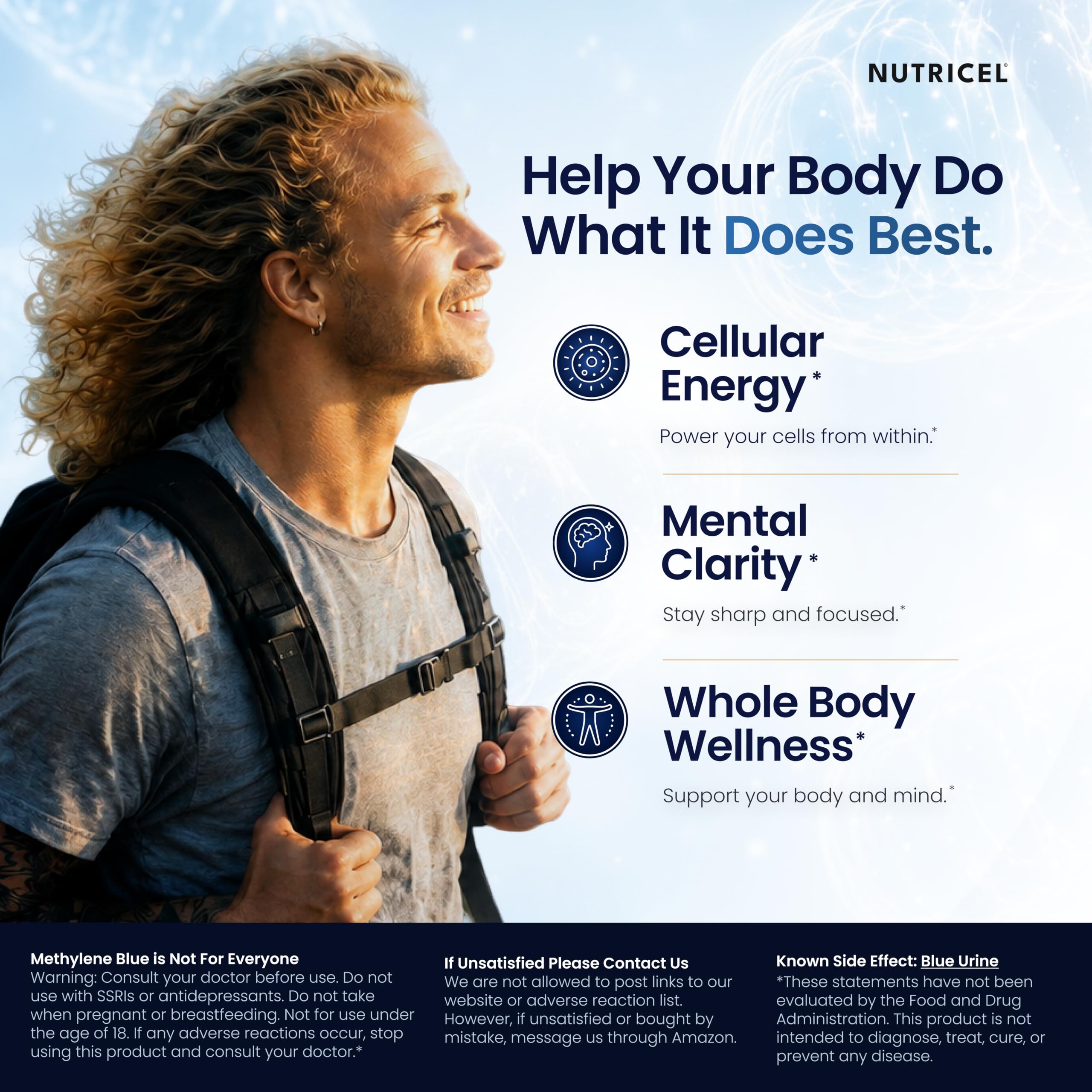 Nutricel primer plano de la textura de la cápsula, confianza en calidad
