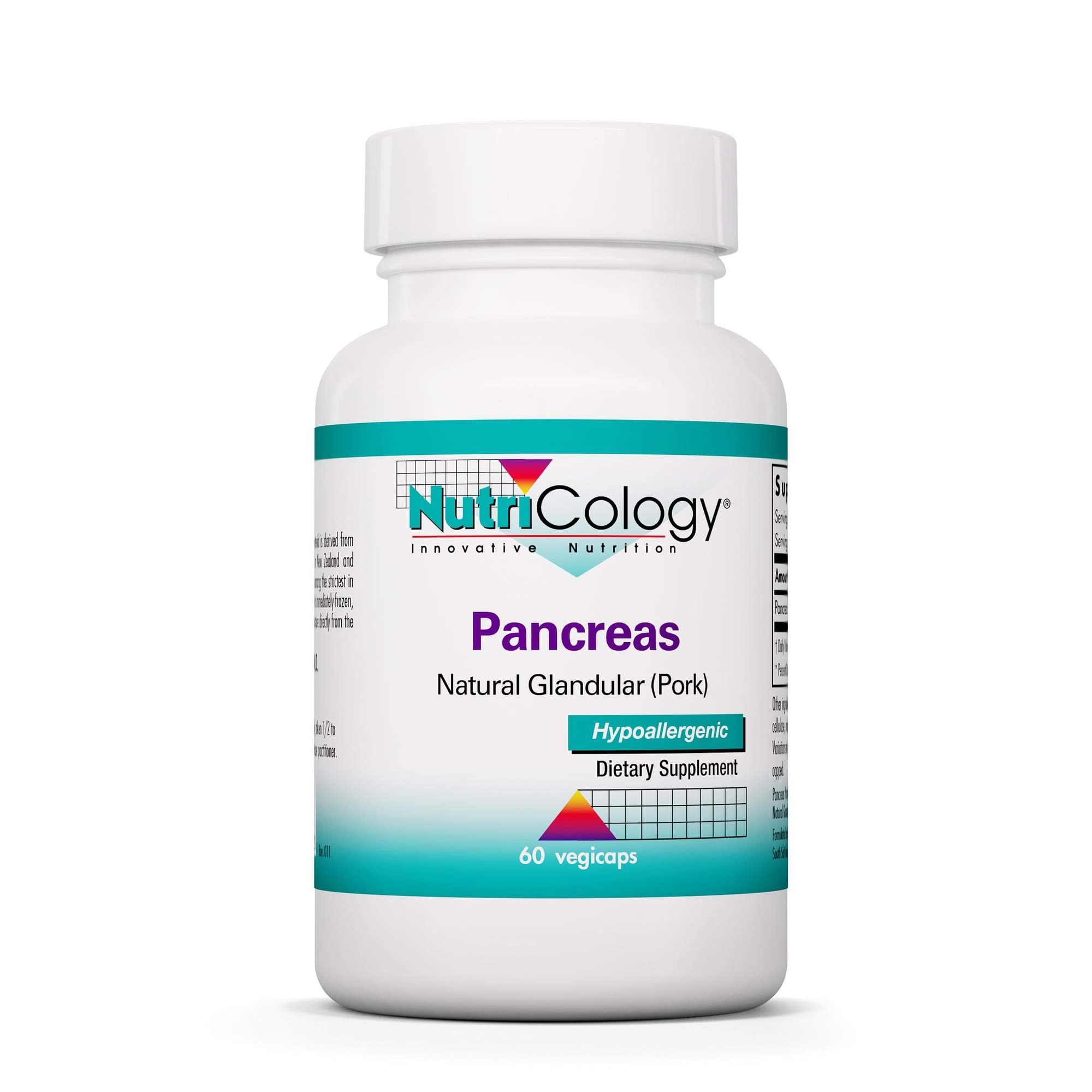 Nutricology Pancreas de Cerdo 425 mg: cápsula para apoyo digestivo diario