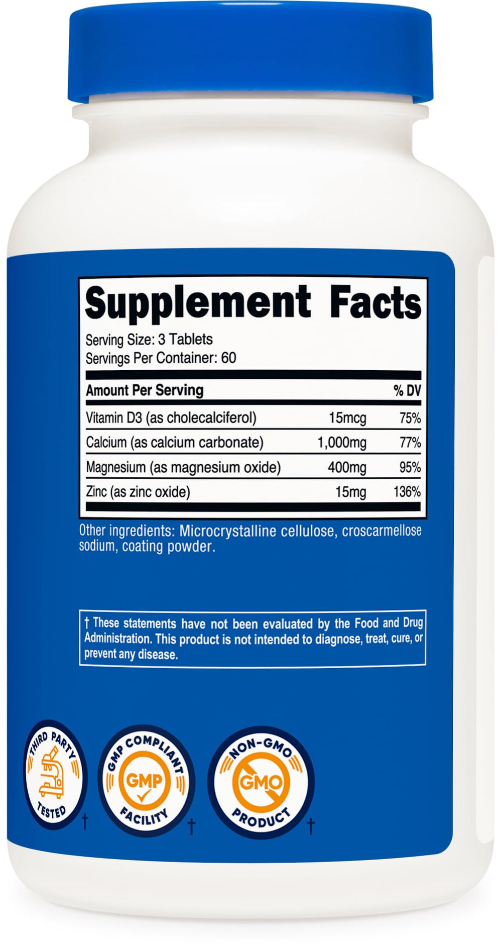 Nutricost 60-serving bottle conveying long-lasting mineral support