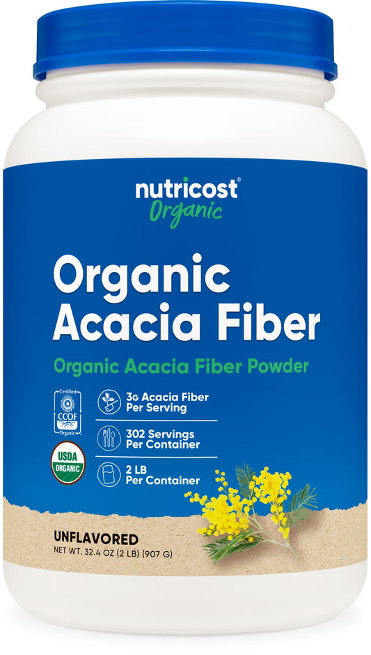 Nutricost frente del envase mostrando etiqueta orgánica y beneficios
