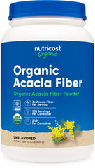 Nutricost frente del envase mostrando etiqueta orgánica y beneficios