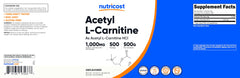 Nutricost Acetil L-Carnitina certificación tercero: calidad verificada por pruebas independientes.