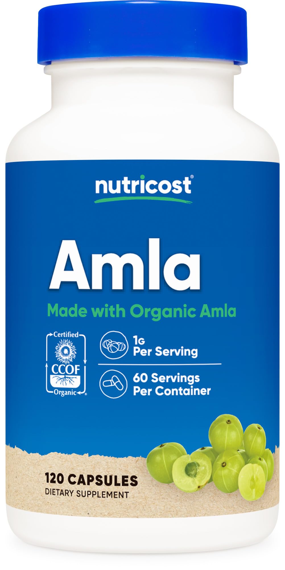 Nutricost Amla 1000mg en cápsulas, frasco vegetariano y orgánico