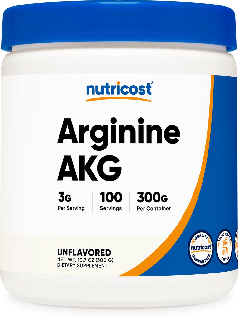 Nutricost Arginina AKG en polvo en bote para entrenamiento diario