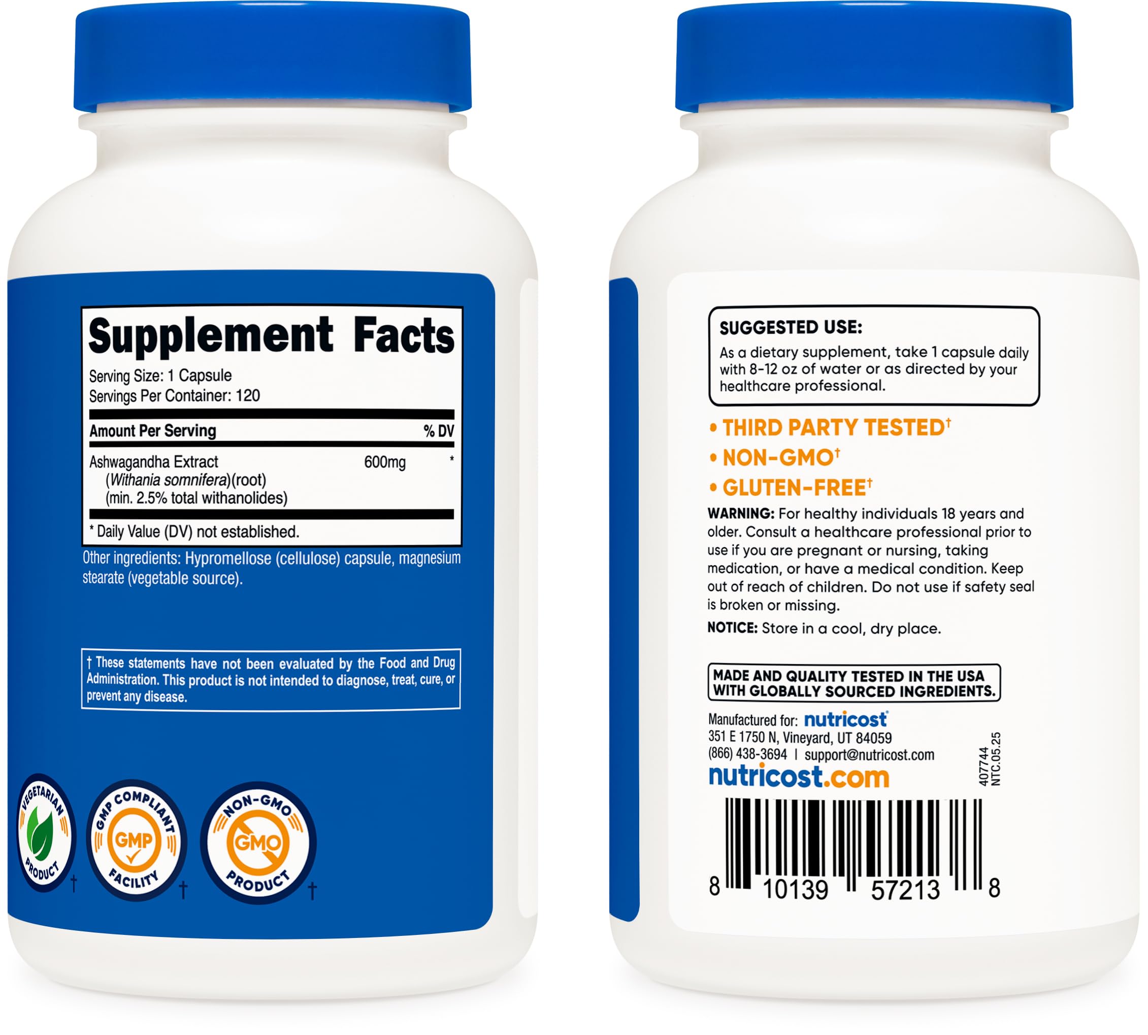 Nutricost etiqueta con lista de ingredientes y claridad informativa