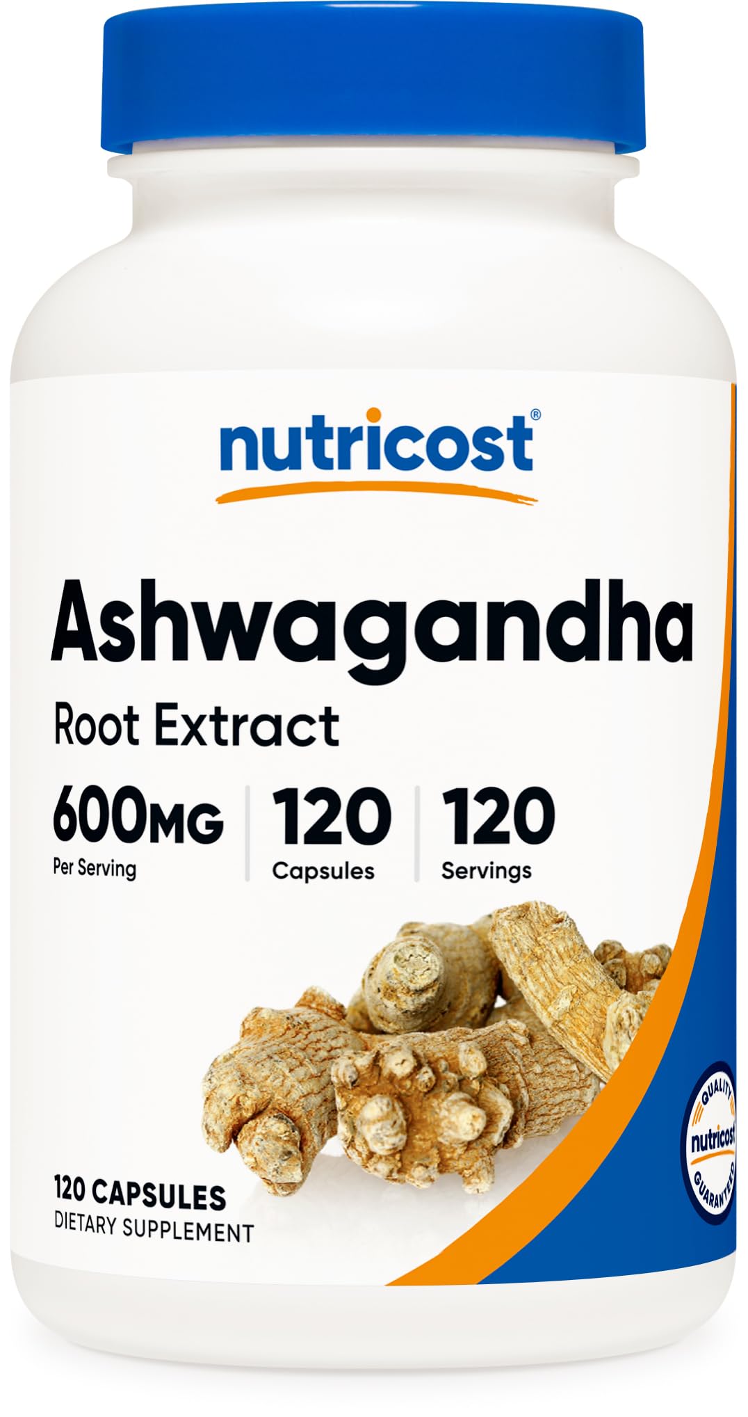 Nutricost Ashwagandha botella principal para uso diario