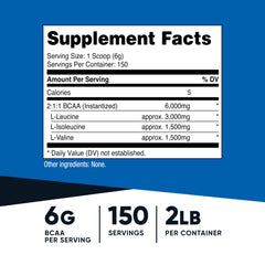 Nutricost textura del polvo BCAA sin sabor, fácil disolución