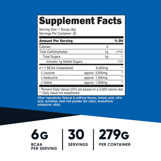 Nutricost BCaa se disuelve fácilmente en agua para beber