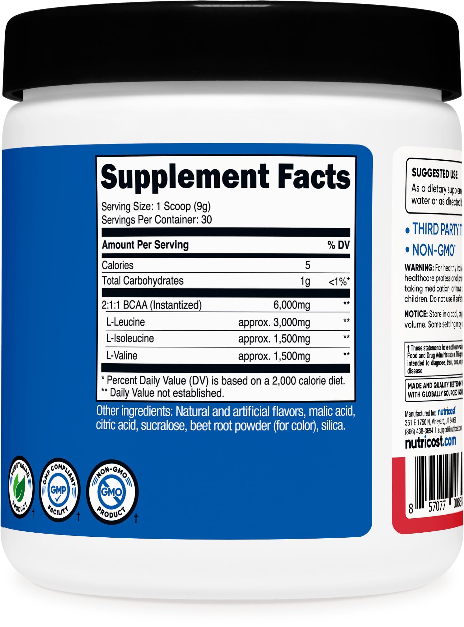 Nutricost: fábrica certificada NSF y cumplimiento GMP