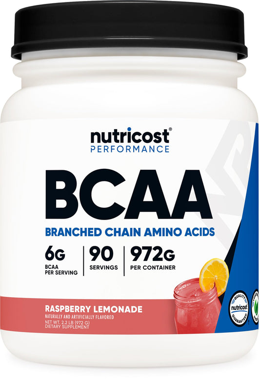 Nutricost frasco frontal con etiqueta clara y 90 porciones